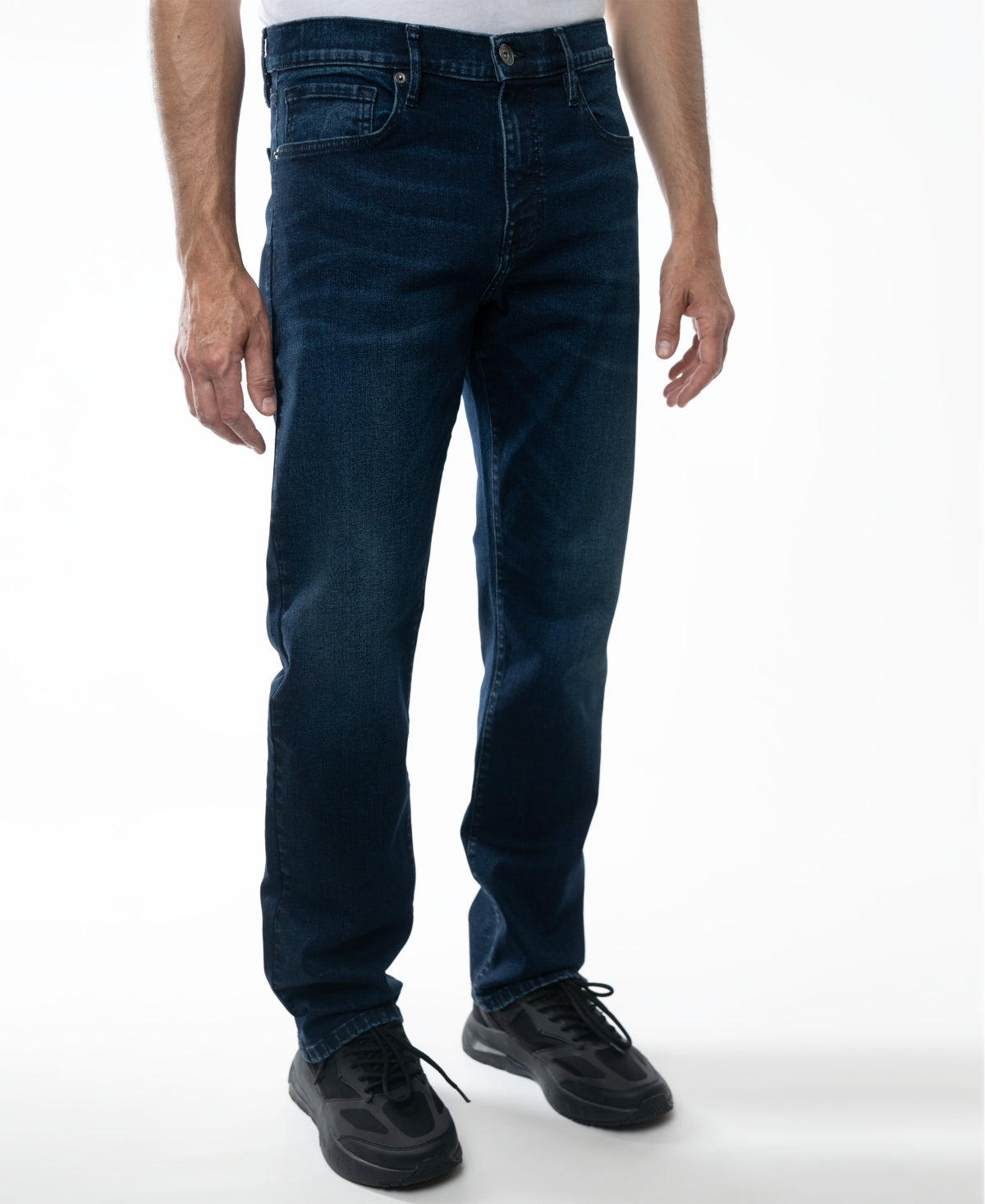 Lazer Mens Straight Fit Dark Blue Jeans 31 x 32