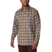 Columbia Mens Vapor Ridge III Button Down Shirt City Grey Tartan Medium