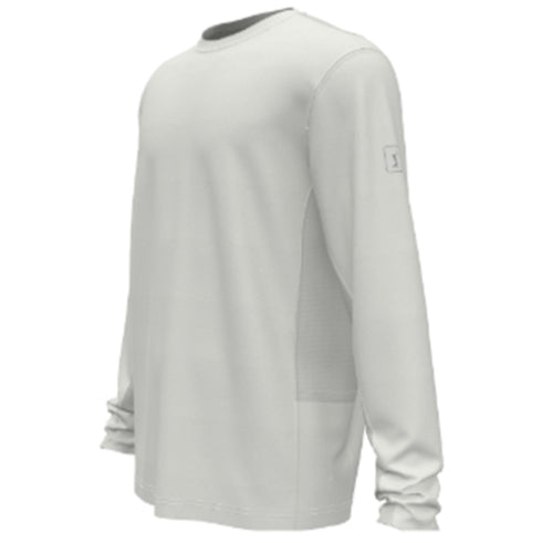 PGA TOUR Men's Mixed Media Sun Protection Long Sleeve Shirt White Small