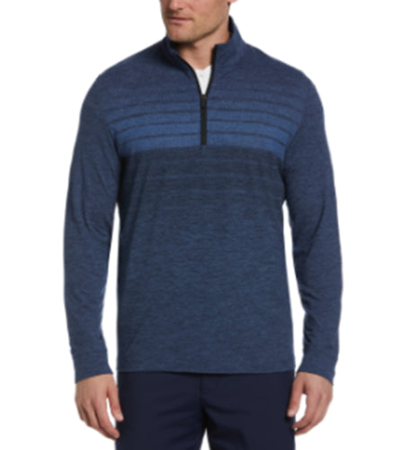PGA TOUR Mens Water-Repellent 1/4 Zip Pullover Gradient Navy Indigo Heather XL