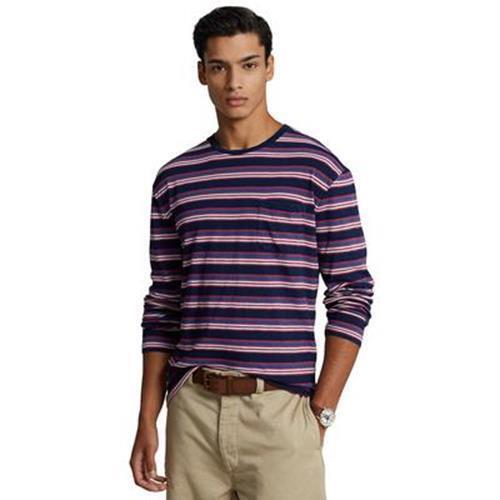 Polo Ralph Lauren Men's Classic-Fit Jersey Pocket T-Shirt Dark Indigo Multi 2XL