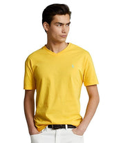 Polo Ralph Lauren Mens Classic-Fit Jersey V-Neck Tshirt Coastal Yellow Small