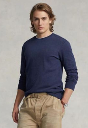 Polo Ralph Lauren Men's Crew Neck Pullover Spring Navy Blue Heather XXL