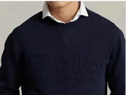 Polo Ralph Lauren Men's Logo Double-Knit Sweatshirt Aviator Navy Small