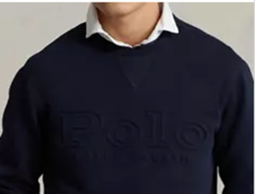 Polo Ralph Lauren Men's Logo Double-Knit Sweatshirt Aviator Navy Small