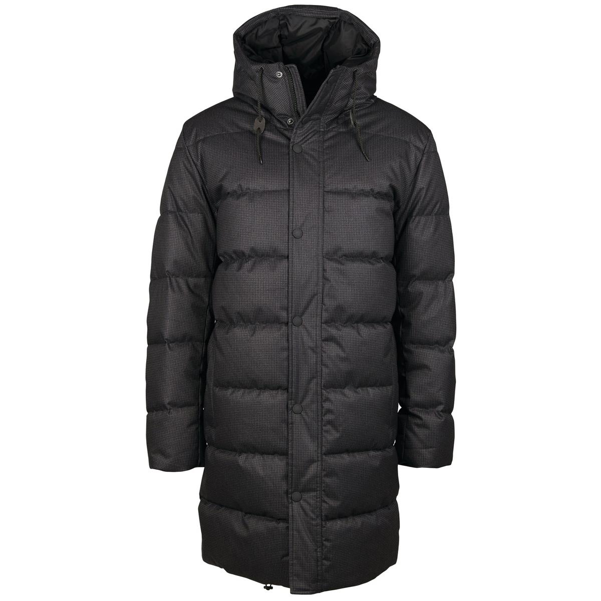 Barbour Mens Hoxley Baffle Quilted Coat Jacket Large Charcoal Grey Check