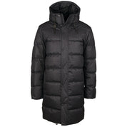Barbour Mens Hoxley Baffle Quilted Coat Jacket Large Charcoal Grey Check