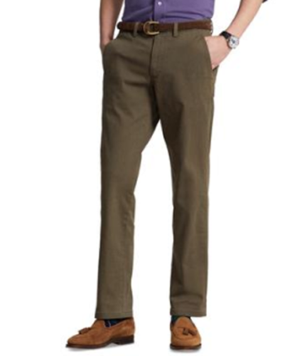 Polo Ralph Lauren Mens Stretch Straight Fit Chino Pants Defender Green 33x34