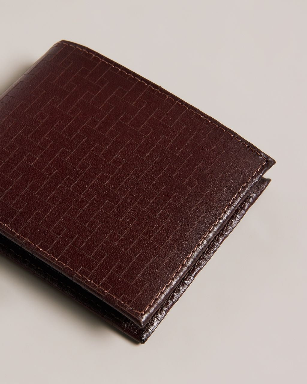 Ted Baker Grammy Mens Leather Coin Pocket Bifold Wallet Brown