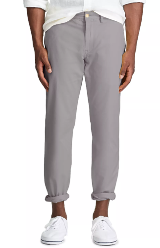 Polo Ralph Lauren Mens Stretch Bedford Chino Pants Perfect Grey 32 x 32