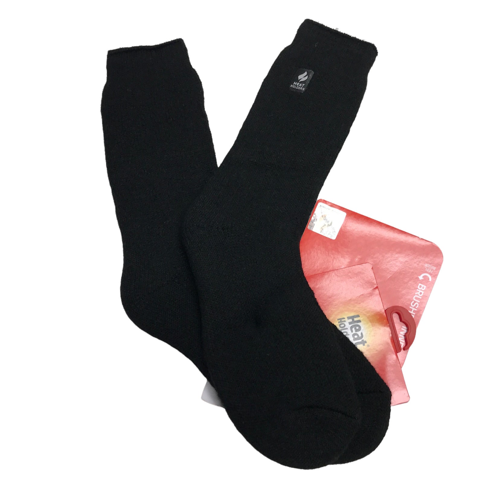 Heat Holders Womens Crew Socks 5-9 Black Thermal