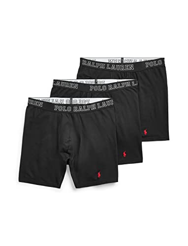 Polo Ralph Lauren Mens  fit Boxer Briefs Underwear Small BLACK Pack of 3
