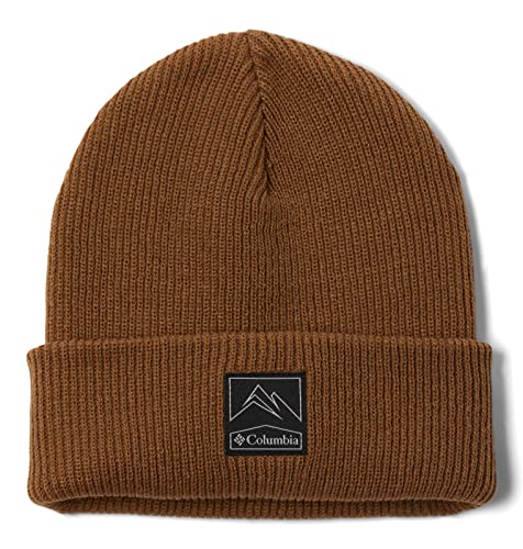 Colombia Tri Star Mens Cuffed Beanie Hat Brown