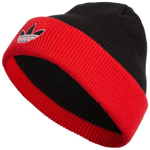 Adidas Men's Og Sunday Cuff Beanie Hat Black Red