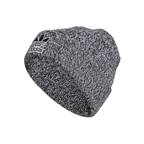 adidas Mens OG Trefoil Beanie Hat Black White Marble