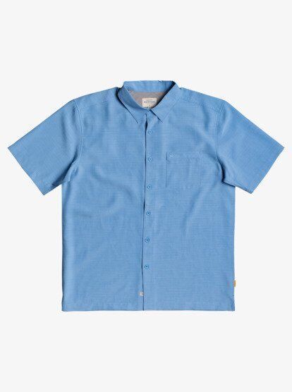 Quiksilver Waterman Mens Centinela 4-Button Down Shirt Dusk Blue Small