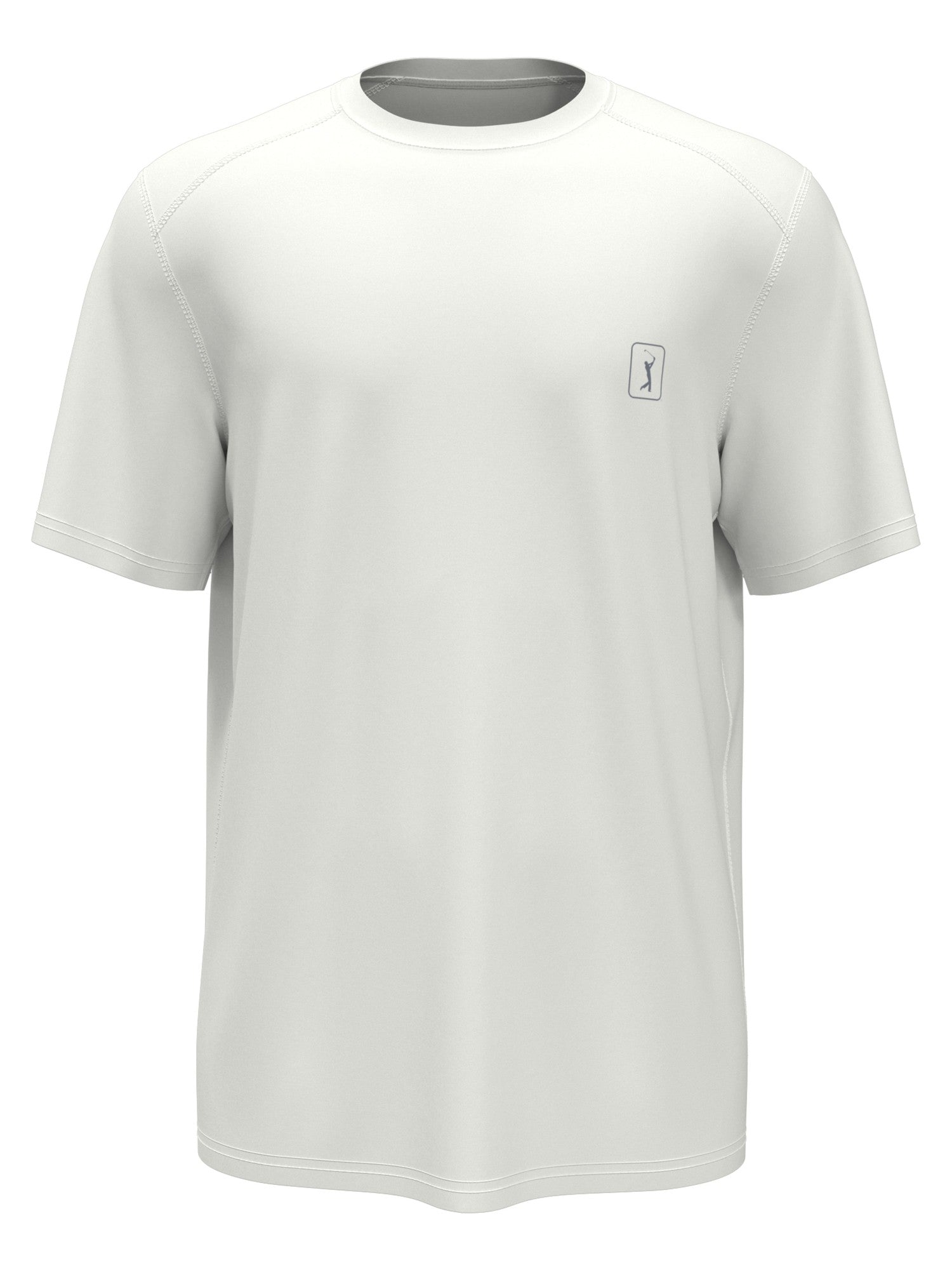 Pga Tour Men's Performance Stretch T shirt  Bright White  Small