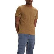 Levis Mens Classic Pocket T shirt Brown XL