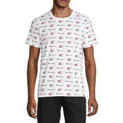 Champion Men's Logo-Print Graphic Short Sleeve T Shirt White Small