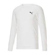 Puma Men's Long Sleeve Logo T Shirt White 2XL