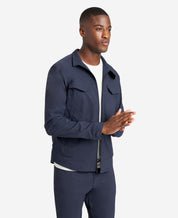 Kenneth Cole Men Regular fit Chore Coat Large Blue Solid