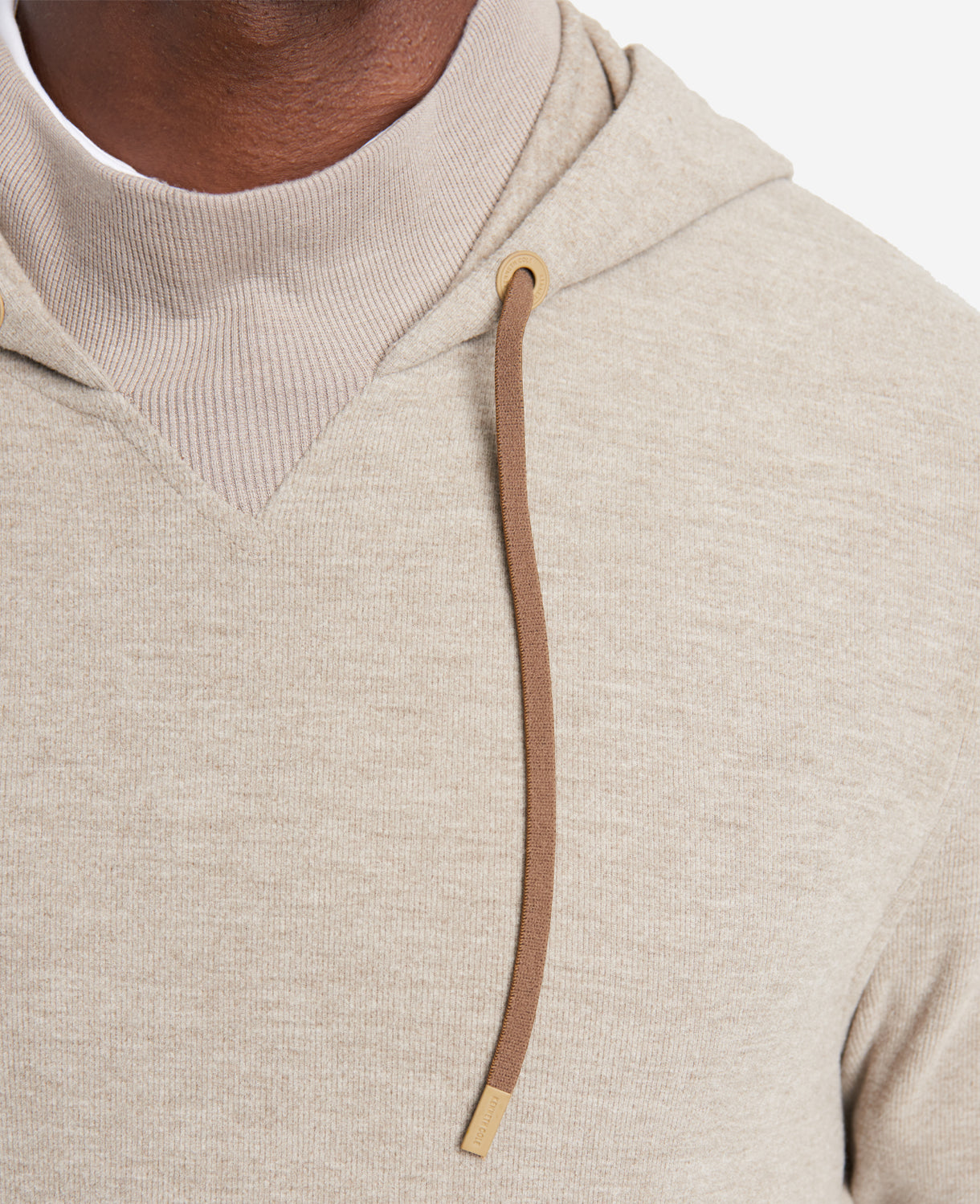 Kenneth Cole Men's Drawstring Hoodie Sweatshirt Tan Medium