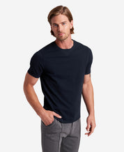 Kenneth Cole Mens Short Sleeve Crewneck T Shirt Navy Blue Medium