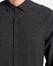 Kenneth Cole Stretch Print Brown Buttondown Shirt  Small