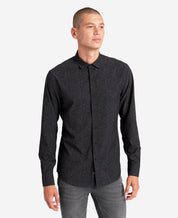 Kenneth Cole Stretch Print Brown Buttondown Shirt  Small