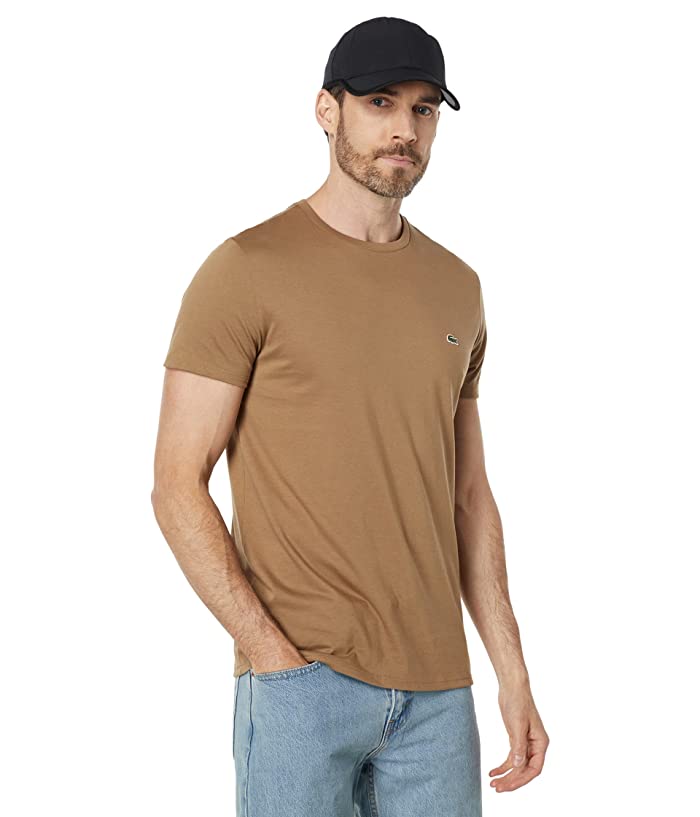 Lacoste Crewneck Pima Cotton Tee Shirt Brown 8 / 3XL