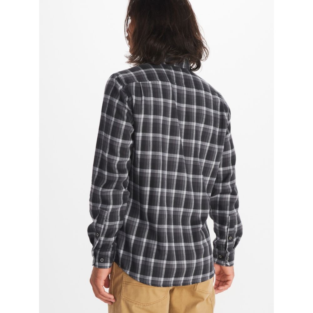 MARMOT Mens Fairfax Midweight Button Down Flannel Black Large