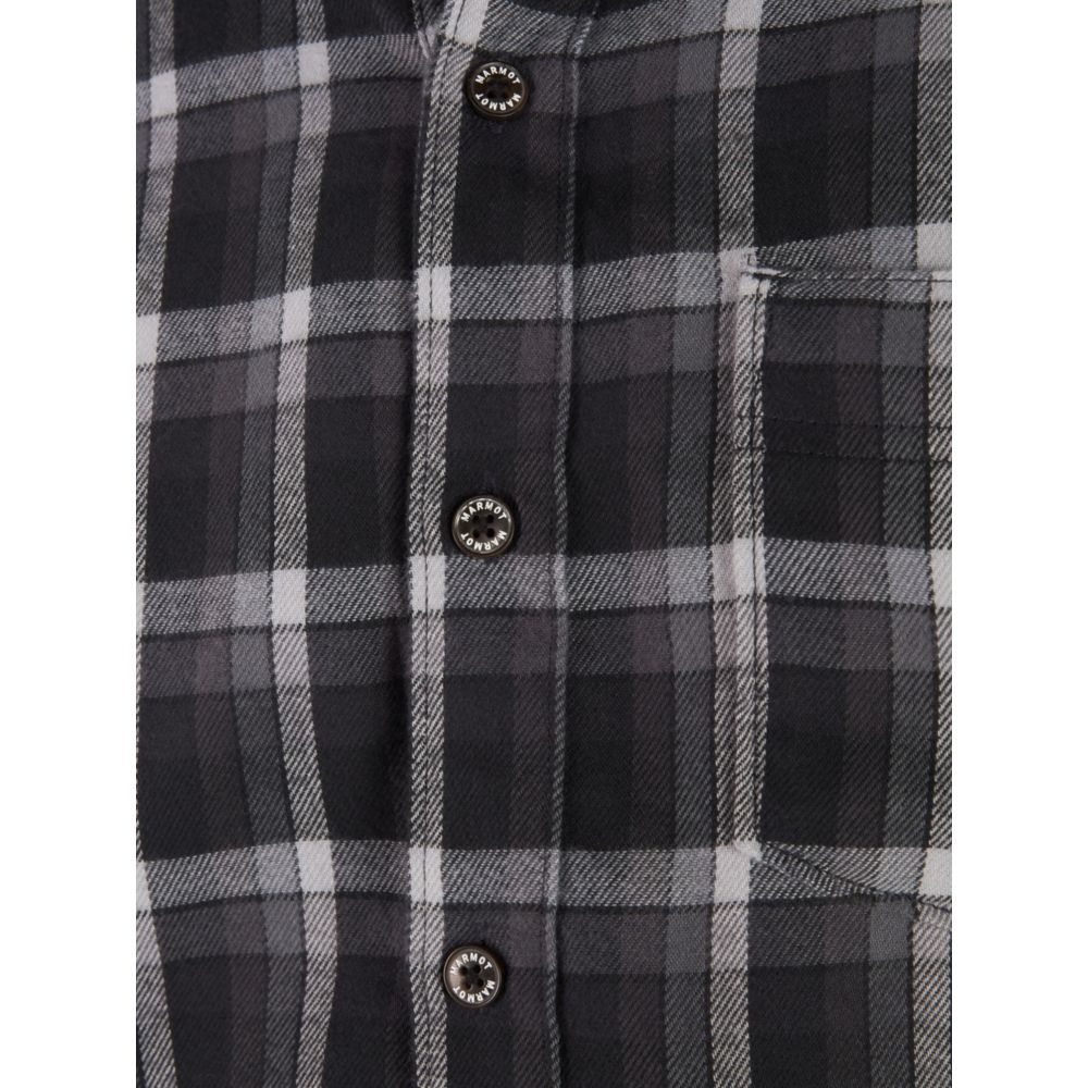 MARMOT Mens Fairfax Midweight Button Down Flannel Black Large