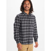 MARMOT Mens Fairfax Midweight Button Down Flannel Black Large