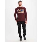 Marmot Mens Coastal Long Sleeve T Shirt Port Royal Red 2XL
