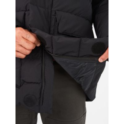 Marmot Mens Puffer Jacket Coat Medium Black Full Zip Solid
