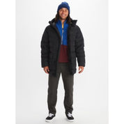 Marmot Mens Puffer Jacket Mantle Hooded Coat Large Black Solid