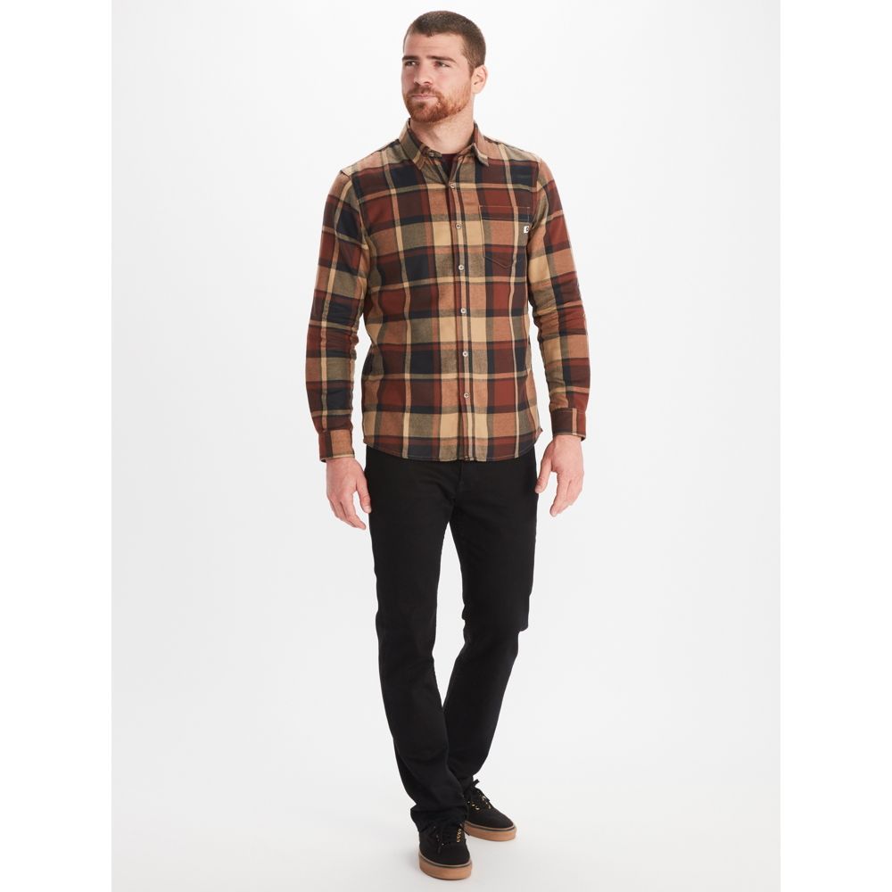 Marmot men's Fairfax flannel shirt Shetland BROWN XL