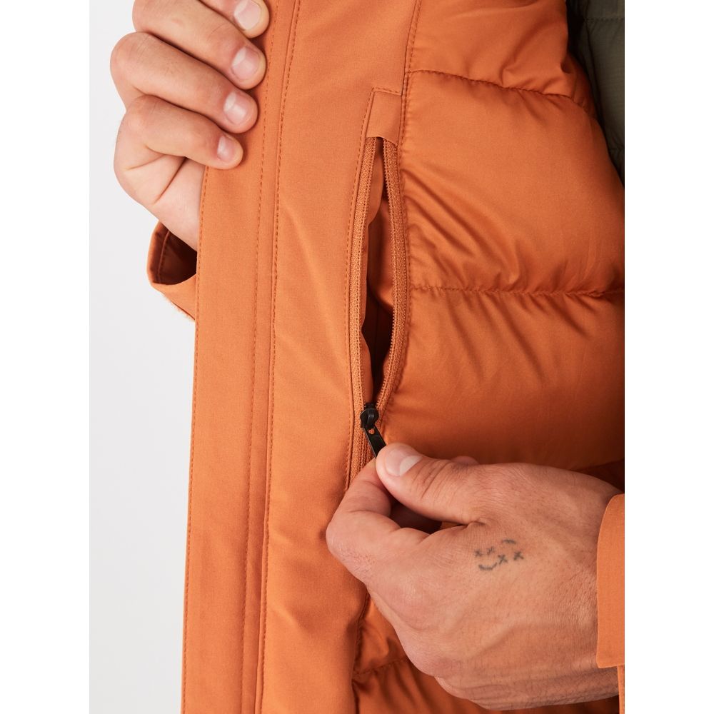 Marmot Mens Yukon II Parka Coat Jacket Orange Copper XL