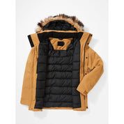 MARMOT Men's Yukon II Down Parka Coat Copper Orange Faux Fur Trim XL