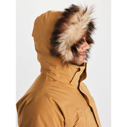 MARMOT Men's Yukon II Down Parka Coat Copper Orange Faux Fur Trim XL