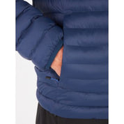 Marmot Men's Echo Featherless Hooded Puffer Jacket Large Navy Blue
