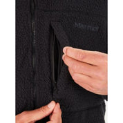Marmot Mens Aros Zip Fleece Jacket Small Black