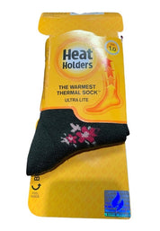 Heat Holders Women Crew Socks 5-9 Grey Thermal