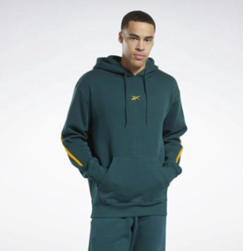 Reebok Mens Oversized Brushed Logo Hoodie Forest Green 2XL