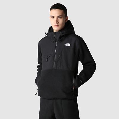 The North Face Mens Denali Half Zip Coat Small Black Solid