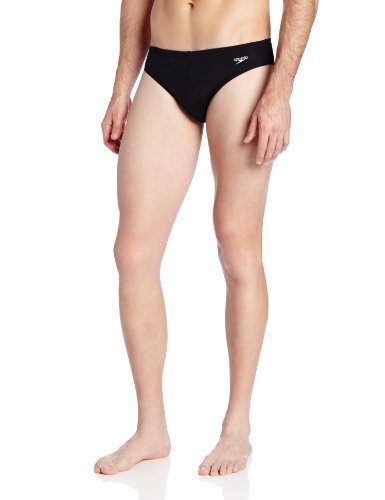 Speedo Men's Fit Solar 1 Inch Xtra Life Lycra Brief Black 38