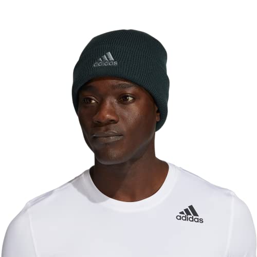 Adidas Men's Team Issue Fold Beanie Hat Dark Green