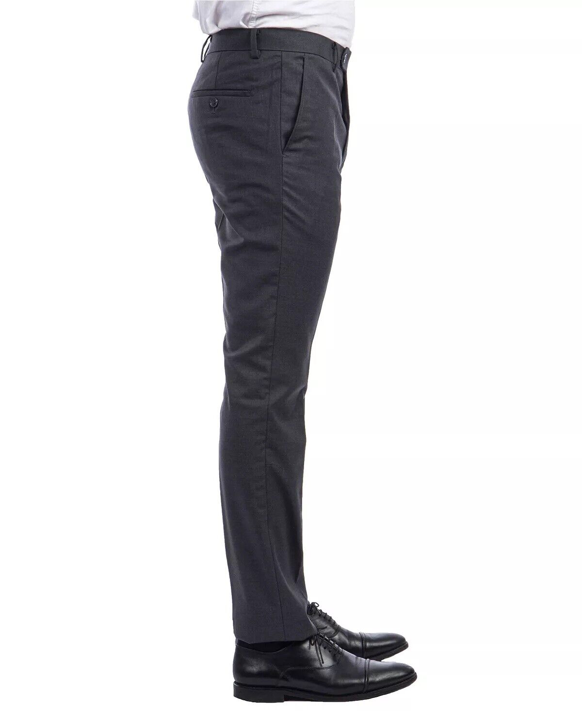 SEAN ALEXANDER Performance Men's Stretch Skinny Dress Pants Charcoal Grey 36W