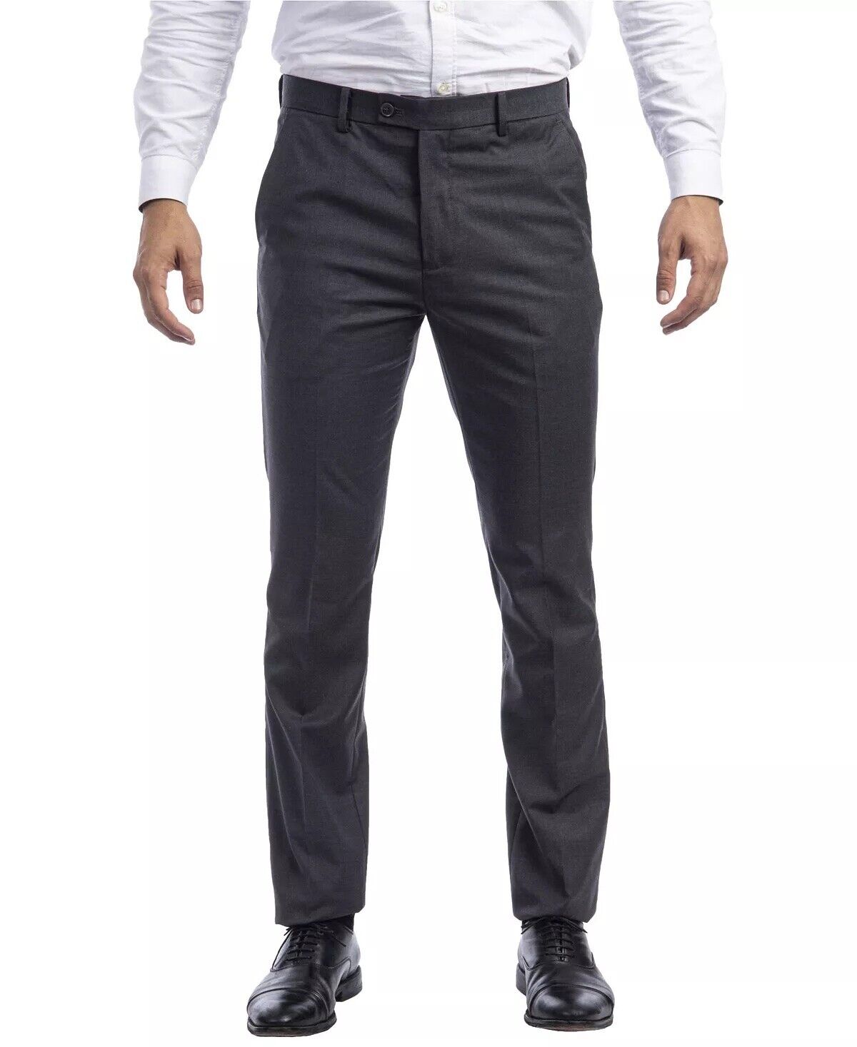 SEAN ALEXANDER Performance Men's Stretch Skinny Dress Pants Charcoal Grey 36W