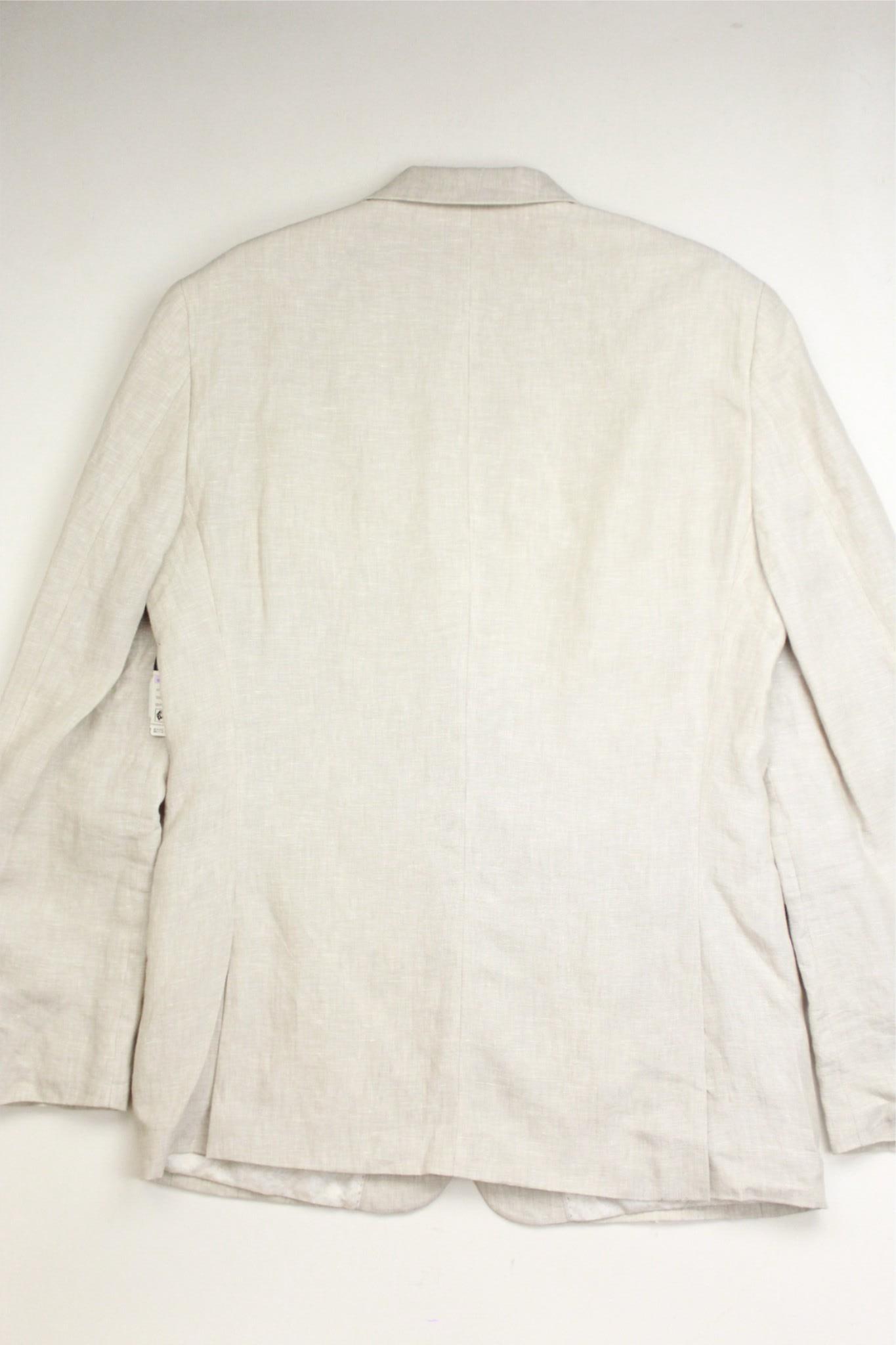 Bar Iii Mens Slim fit Suit Jacket Blazer 42 L Beige Solid
